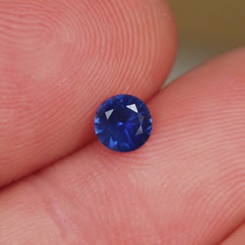 Unheated Royal Blue Ceylon Sapphire 5mm 0.52ct  Litnon.com