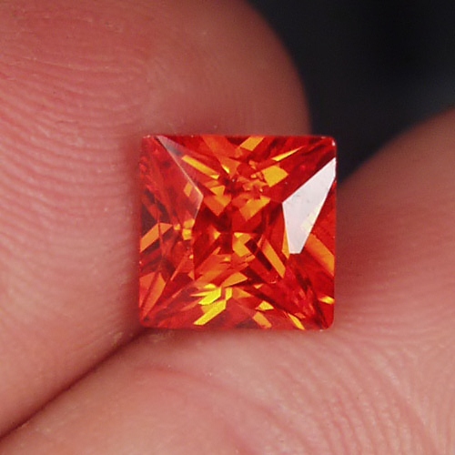 Fine Cutting! Intense Orange Cubic Zirconia  Litnon.com