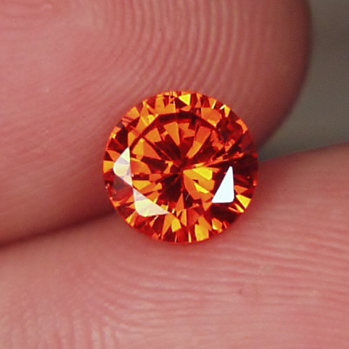 Fine Cutting! Intense Orange Cubic Zirconia  Litnon.com