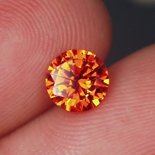 Fine Cutting! Intense Orange Cubic Zirconia  Litnon.com