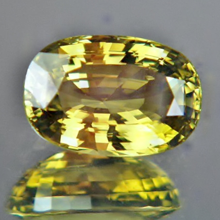 Big and Clean Yellow Green Chrysoberyl Brazil 7.18 ct  Litnon.com