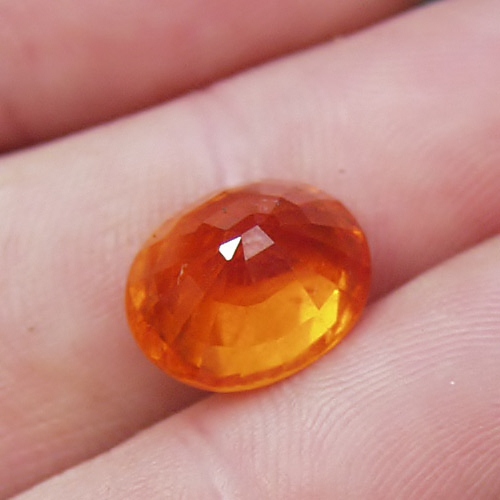 Huge Glowing Color Orange Spessartite Garnet Namibia 11.43 ct  Litnon.com