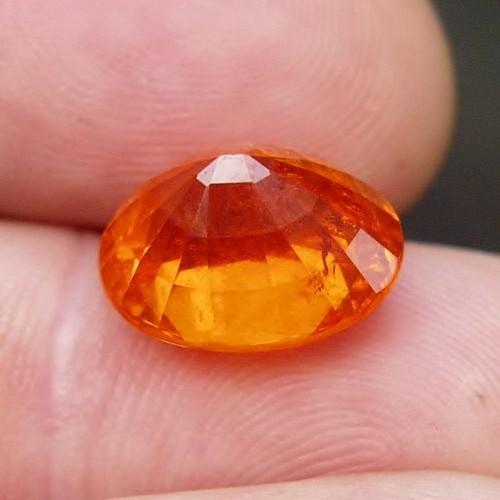 Huge Glowing Color Orange Spessartite Garnet Namibia 11.43 ct  Litnon.com