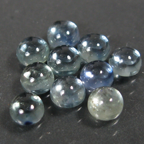 USA Gems Montana Sapphire Round Cabochon Lot 4.60 ct tw  Litnon.com