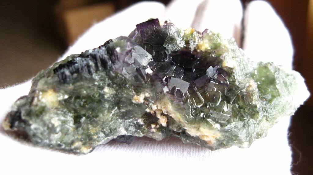 Green and Purple Terminated Fluorite Specimen Namibia  Litnon.com