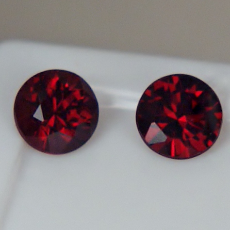 Quality! Arizona Chrome Pyrope Ant Hill Garnet ~6mm Pair!~  Litnon.com