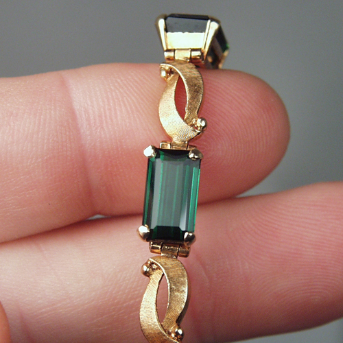 Quality Estate 14 Karat Brazil Green Tourmaline Bracelet GLI  Litnon.com