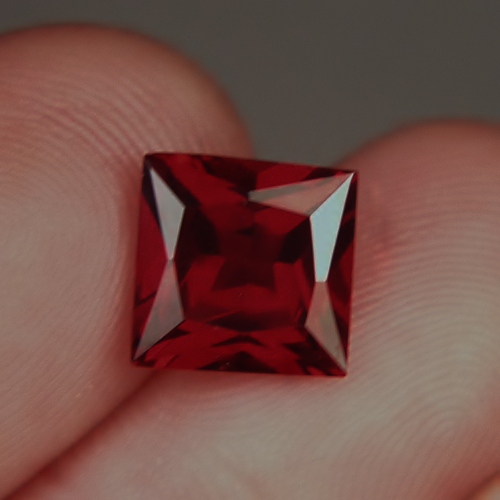 Deep Blood Red Lab Grown Ruby Corrundum 10 x 10 mm  Litnon.com