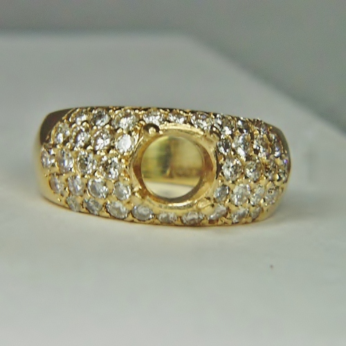 Estate Ladies 18 karat Pave Diamond Semi-Mount  Litnon.com