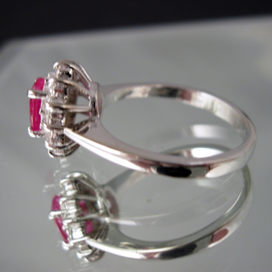 Quality South East Asia Ruby Diamond Ring 14kt WG  Litnon.com