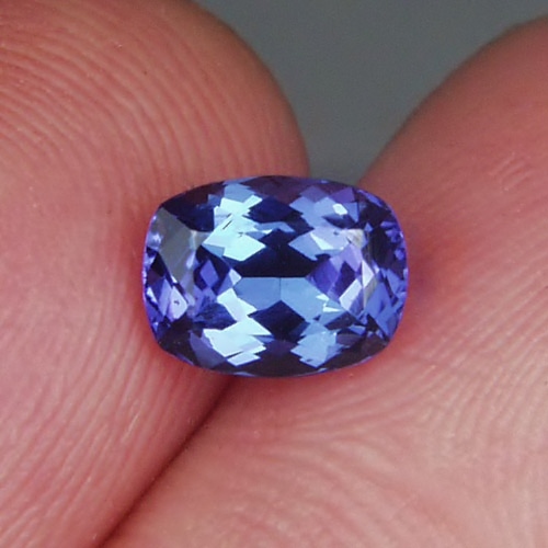 Color and Quality Cushion Cut Blue Tanzanite 1.41ct  Litnon.com