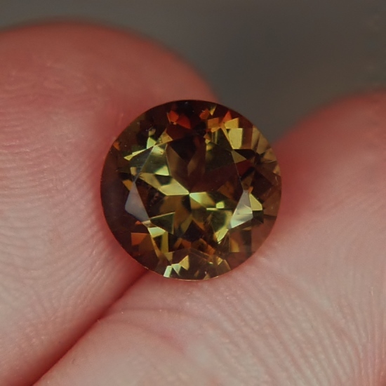 Ultra Rare Big Round Brilliant Cut Andalusite Brazil 3.88 ct  Litnon.com