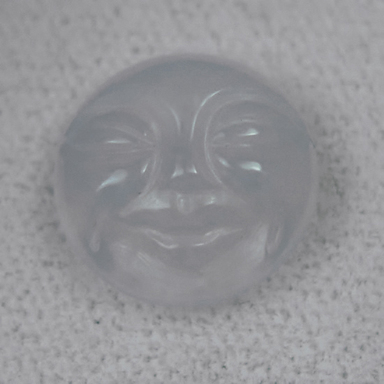 Man In The Moon Carved Turkish Chalcedony 14 mm  Litnon.com