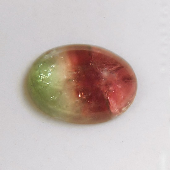 Natural Watermelon Bi-Color Tourmaline Cab Brazil 4.33 ct  Litnon.com