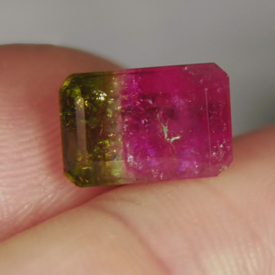 Old Stock Natural Watermelon Bi-Color Tourmaline Brazil 5.17 ct  Litnon.com