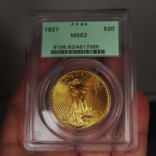 1927 $20 PCGS MS63 St. Gaudens Double Eagle BRIGHT  Litnon.com