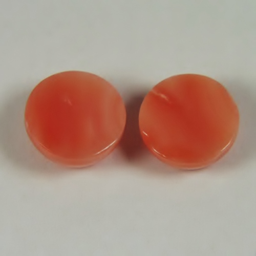 Natural Pink Coral Round Cabochon Pair Hawaii 8mm  Litnon.com