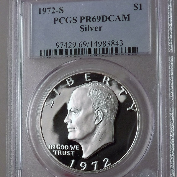  1972-S Silver Dollar Coin PR69DCAM 97429.69  Litnon.com