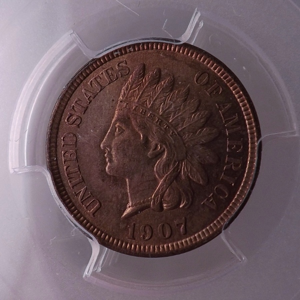 1907 PCGS Genuine Quest Color- 1 Cent Coin Indian Head  Litnon.com