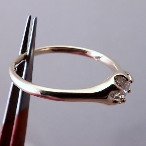 Antique Mine Cut Diamond Ring 0.45ct H I1  Litnon.com