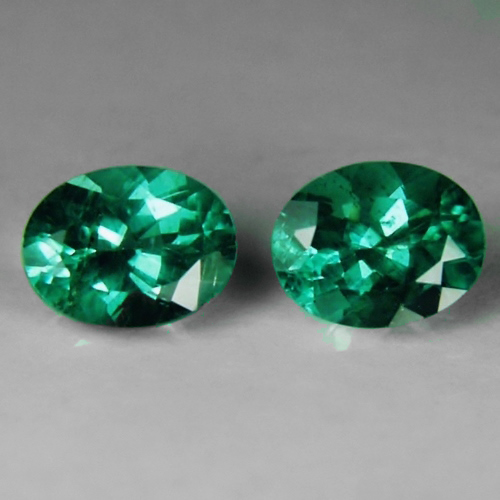 Special Green Cuprian Tourmaline Pair Mozambique 3.73 ct tw  Litnon.com