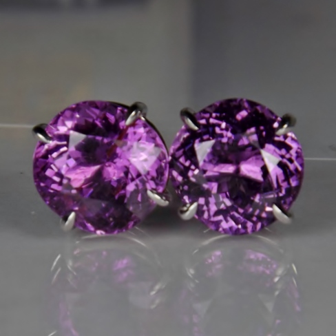 Gem Pair Purple Pink Cuprian Tourmalines Mozambique 14.69 ct tw  Litnon.com