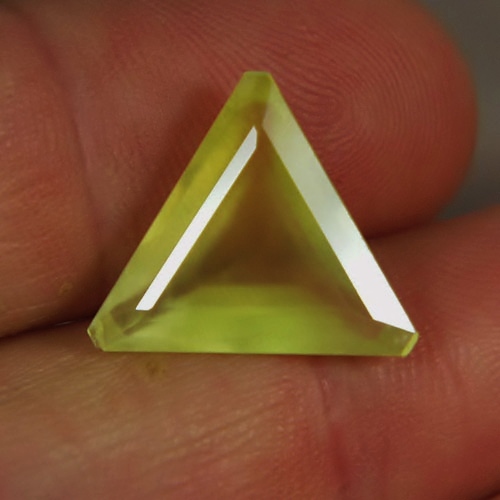 Rare Faceted Neon Color Prehenite New Jersey USA 8.39 ct GLI  Litnon.com