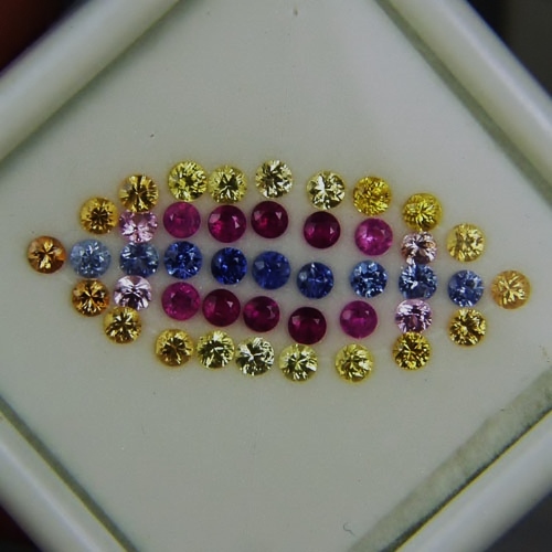 Bright Montana Sapphire South East Asia Ruby Multi - Color Suite 2.58 cts  Litnon.com