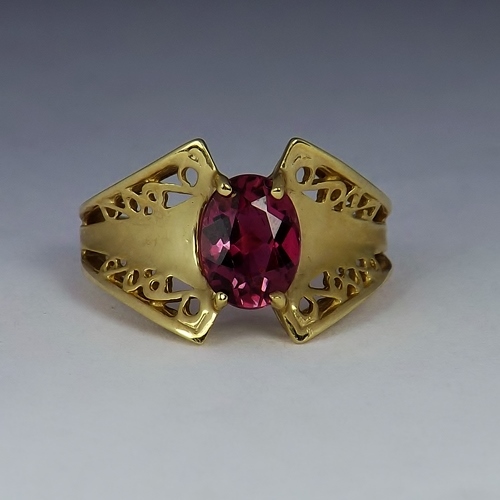 Estate Rich Pink Tourmaline Butterfly Ring 10 kt  Litnon.com