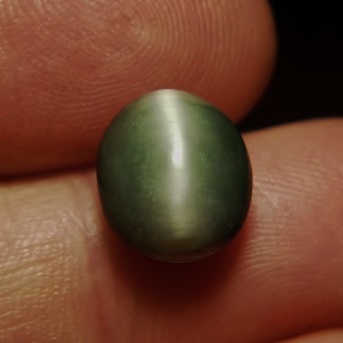 Strong Sharp Eye Prasiolite Quartz Cats Eye Brazil 8.49 ct  Litnon.com