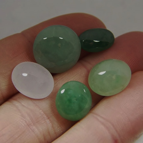 Natural South East Asia Type A Jadeite Cabochon Lot 45.24 ct  Litnon.com