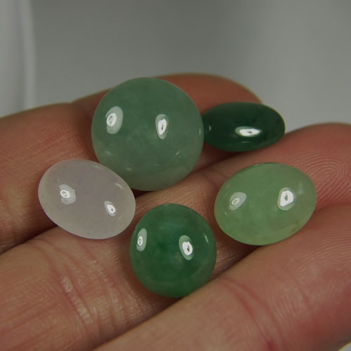 Natural South East Asia Type A Jadeite Cabochon Lot 45.24 ct  Litnon.com