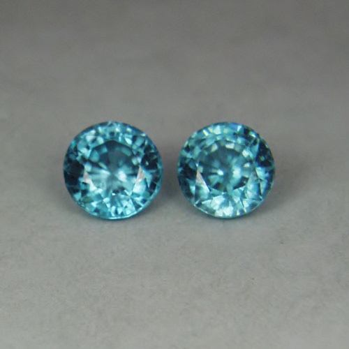 Matched Pair Natural Blue Zircon Cambodia 2.90 ct tw  Litnon.com