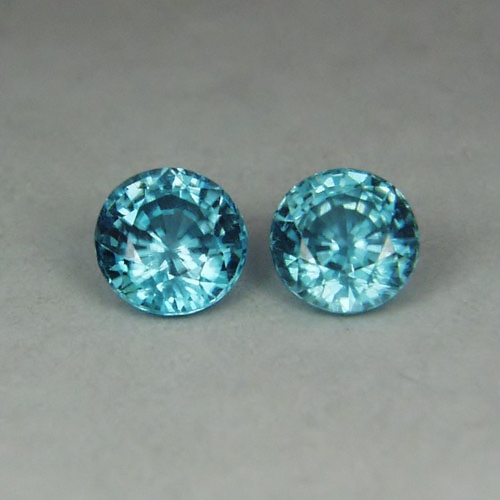 Matched Pair Natural Blue Zircon Cambodia 2.90 ct tw  Litnon.com