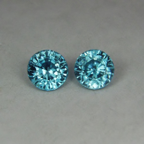 Matched Pair Natural Blue Zircon Cambodia 2.90 ct tw  Litnon.com