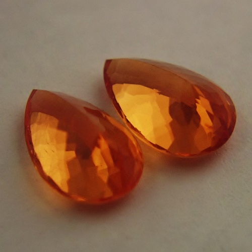 Old Stock! True Namibian Mandarin Garnet Pair 13.47 ct tw GL Litnon.com
