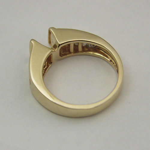 Estate Classic Quality Baguette Diamond 14 kt Semi Mount Ring  Litnon.com