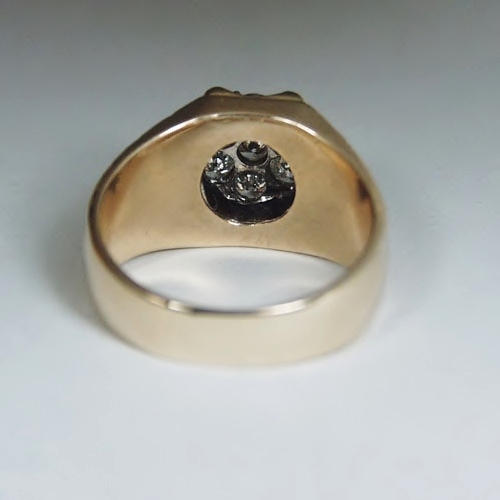 Quality Diamonds Mens 1 Carat Total Weight 14 kt Diamond Ring  Litnon.com