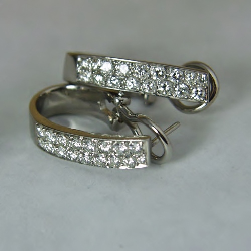 Quality Diamonds 14 kt White Gold Diamond Earrings 1.0 ct tw  Litnon.com