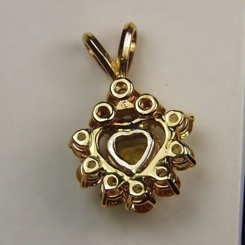 Bright! Natural Yellow Sapphire & Peridot Pendant 14 kt GLI  Litnon.com