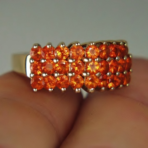 Estate Glowing Color Mandarin Spessartite Garnet 14 kt Ring  Litnon.com