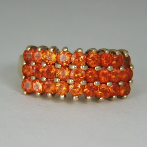 Estate Glowing Color Mandarin Spessartite Garnet 14 kt Ring  Litnon.com