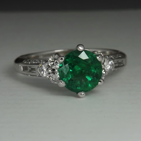 Quality! Colombian Emerald Diamond 18kt Ring 1.50 ct   Litnon.com
