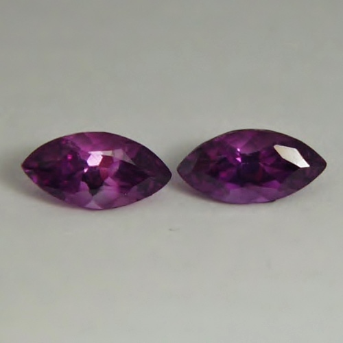 Matched Pair Rich Purple Pink Ceylon Sapphires 1.38 ct tw  Litnon.com