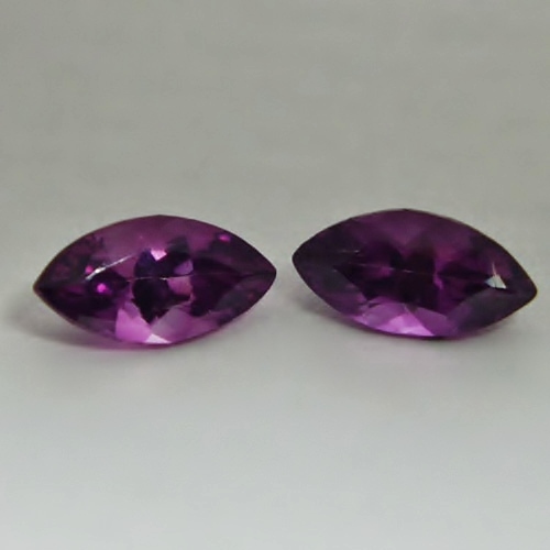 Matched Pair Rich Purple Pink Ceylon Sapphires 1.38 ct tw  Litnon.com