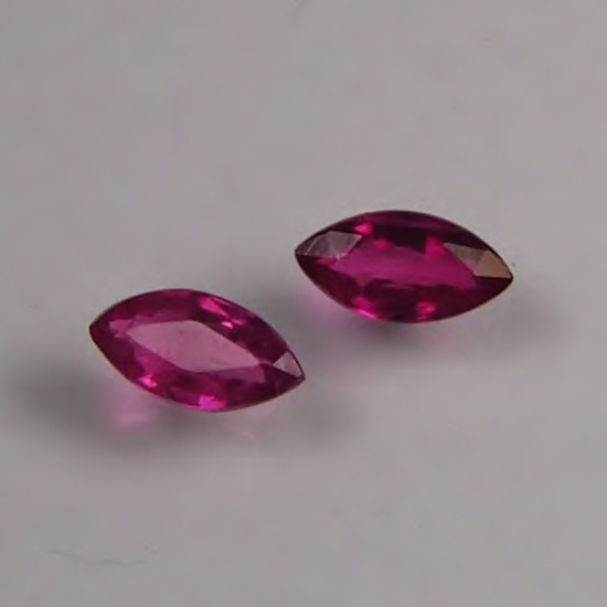 Tiny Treasure Old Stock Pink Red South East Asia Ruby Pair  Litnon.com