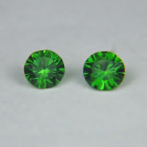 Tiny Treasure Brilliant Chrome Green Russian Demantoid Garnet Pair  Litnon.com