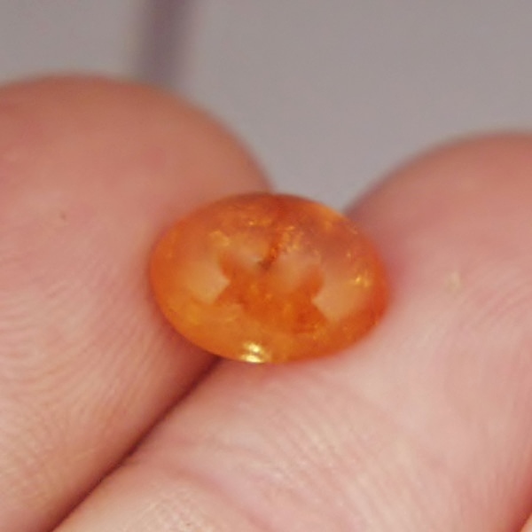 Color Mandarin Garnet Cabochon Nigeria 3.92 ct  Litnon.com