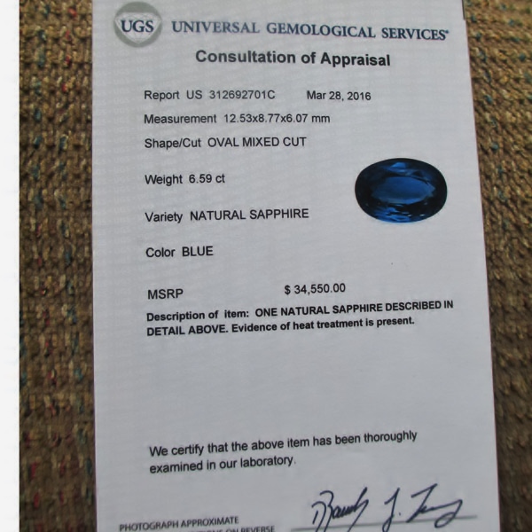 Estate Beautiful 6.59 ct Ceylon Sapphire and Diamond Platinum Ring GLI  Litnon.com