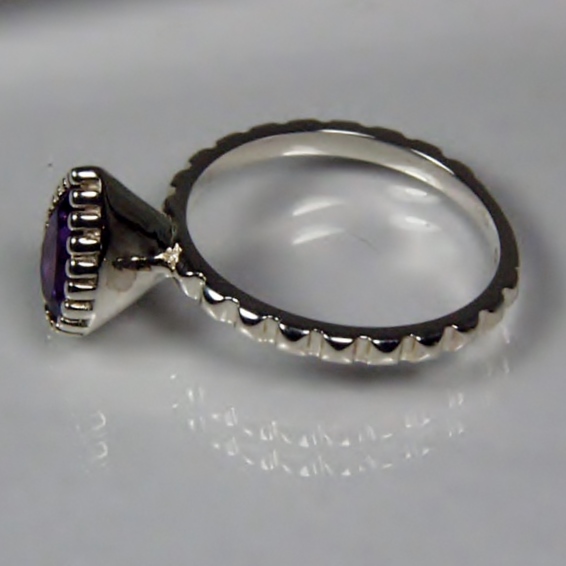 USA Made! Sterling Silver Amethyst Stacker Ring  Litnon.com